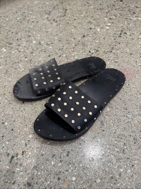 Beek Black Studded Slide Sandals - Women